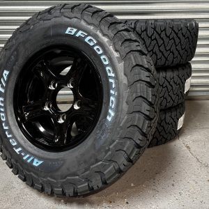 16" NEMESIS BLACK ALLOYS + BFGOODRICH ALL TERRAIN KO3 - 265/75R16 TYRES X 4