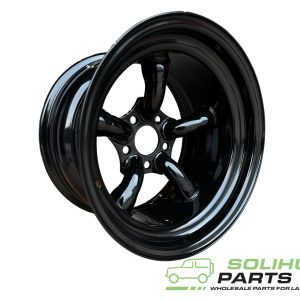 BOMBER Challenge 5 Spoke 16" x 10 Steel Rim (ET-32) GLOSS Black (5x120)