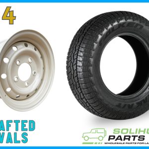 Falken Wildpeak AT 235/85r16 on 16″ Limestone HD Steel Rims (ET20) to fit Defender x 4