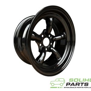 BOMBER Challenge 5 Spoke 16″ x 8 Steel Rim (ET-20) GLOSS Black (5×120)