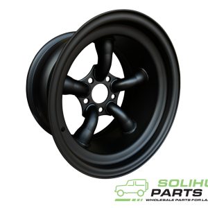 BOMBER CHALLENGE 5 SPOKE 16″ X 10 STEEL RIM (ET-32) SATIN BLACK (5X120)
