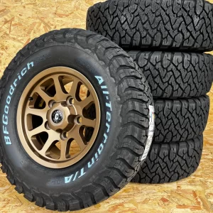 16″ SQUADRON BRONZE ALLOYS + BFGOODRICH ALL TERRAIN KO3 – 265/75R16 TYRES X 5