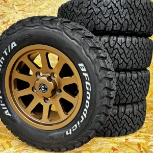 18″ SQUADRON BRONZE ALLOYS + BFGOODRICH ALL TERRAIN KO3 – 265/65R18 TYRES X 5
