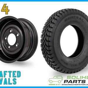 GENERAL GRABBER SUPER ALL GRIP 7.50R16 + 16 X 6.5 CLASSIC BLACK RIMS X 4