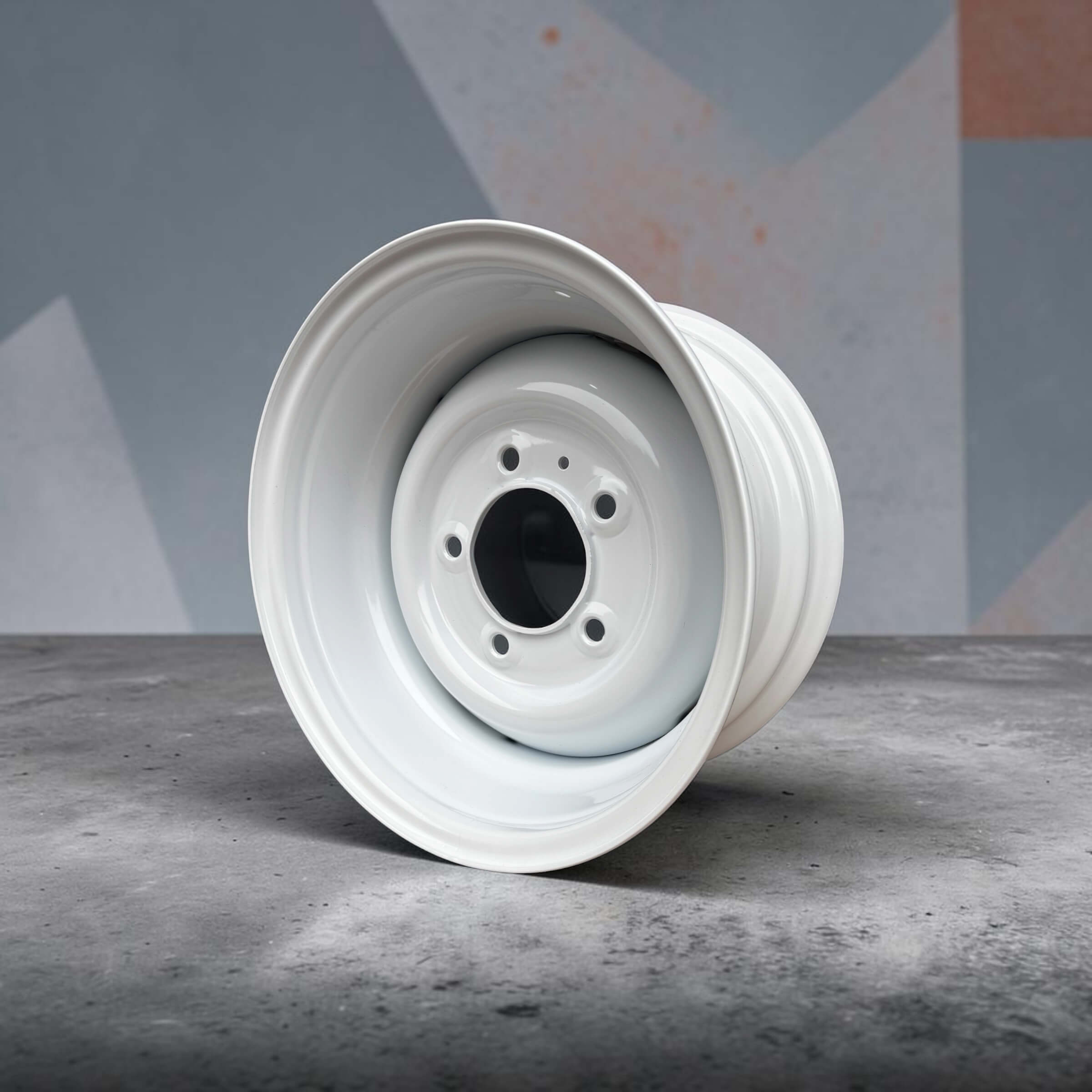 CLASSIC CENTURION 16 X 8 STEEL WHEEL (ET0) - WHITE
