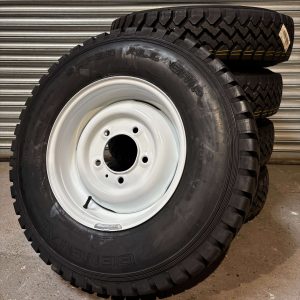 GENERAL GRABBER SUPER ALL GRIP 7.50R16 + 16 X 6.5 CLASSIC WHITE RIMS X 5